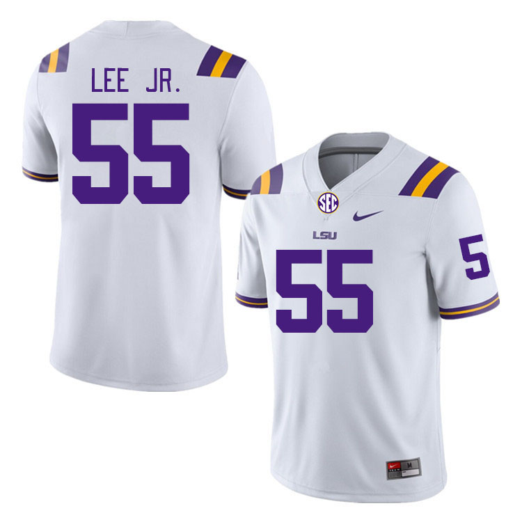 Men #55 Khayree Lee Jr. LSU Tigers College Football Jerseys Stitched-White